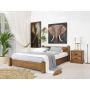 łóżko drewniane boho do sypialni 180x200